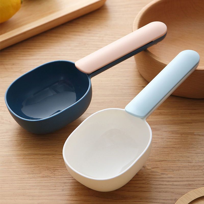 舀米勺面粉勺子家用厨房多功能挖米勺大号烘焙铲子舀面瓢带夹量勺量勺