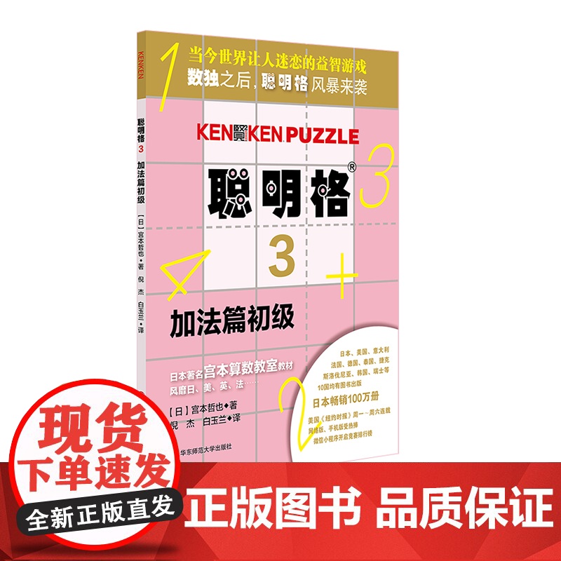 聪明格3 加法篇初级 5-6-7-8岁 益智游戏 肯肯数独 思维训练工具 小学数学速算趣味练习 华东师范大学出版社高清大图