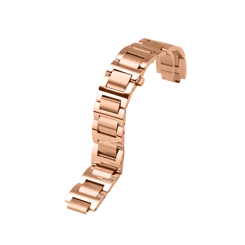 适用于里梅卡地亚蓝气球不锈钢钢带钢表链凸口精钢钢表带男女手表链