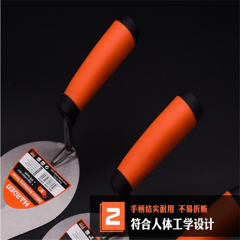 DAYUNHE 桃形大铲三角铲小砌砖刀抹灰刀 小圆头6寸泥工刀