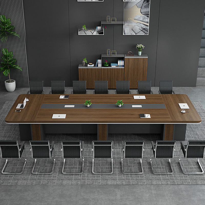 绵冠MIANGUAN现代简约会议桌洽谈桌员工培训桌长条桌办公桌高清大图