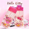 凯蒂猫(HELLO KITTY) HLKO-Q561C 杯子硅胶奶嘴一键式开关PP材质男童女童可爱便携大容量吸管杯