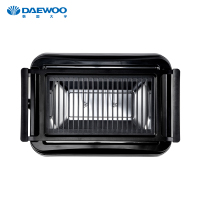 大宇(DAEWOO)电烧烤炉家用电烤炉无烟烧烤多功能电烤盘 韩式烤肉机 适合3-5人SK1黑色
