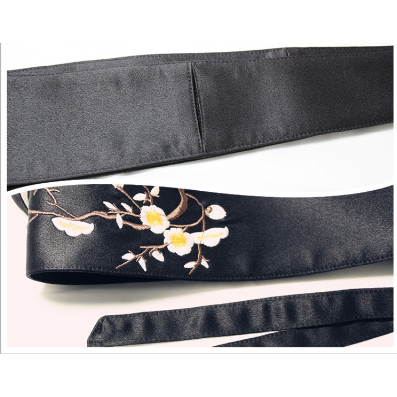 刺绣腰带宽腰封束腰绑带绣花和风蝴蝶结裙子衬衫裙子风衣大衣腰带