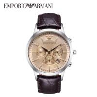 阿玛尼(EMPORIO ARMANI)男士多功能三眼手表 欧美品牌时尚休闲商务石英表男 AR2433