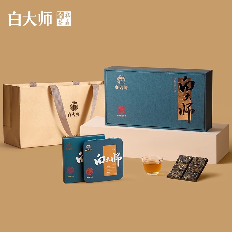 白大师福鼎高山老白茶2018年贡眉小方片紧压茶礼盒茶叶240g高清大图