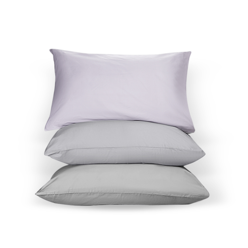 LA MAISON DE SASHA 六只装枕套 四季通用纯棉三色可选柔软亲肤透气不闷热枕芯套 混色 48*74cm