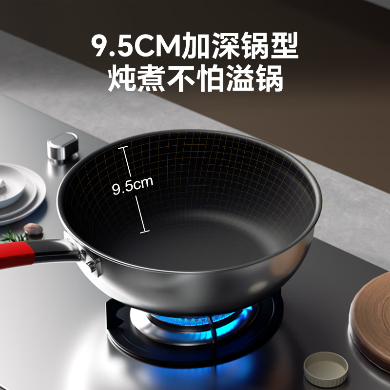 康巴赫有钛仿生不粘小炒锅-20cm(带硅胶铲)KGF-C20T高清大图
