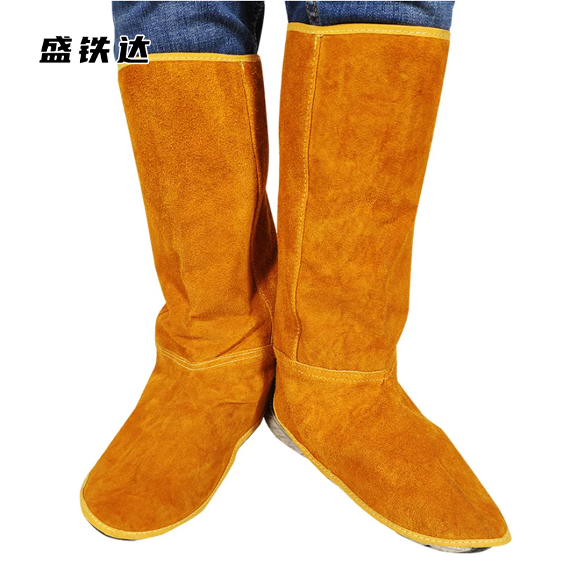 盛铁达 牛皮护腿靴40cm STD-LB106 双高清大图