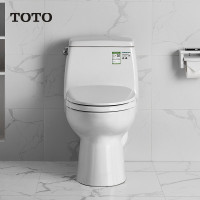 TOTO卫浴喷射虹吸式家用马桶连体智洁节水防臭型雪花釉坐便器854