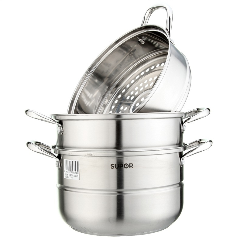 苏泊尔supor蒸锅304不锈钢三层蒸锅26cmsz26b4