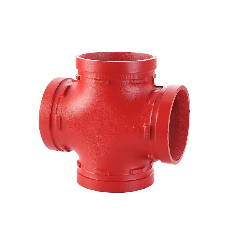 盛京联硕 沟槽卡箍四通 DN100(外径114) 沟槽四通 个高清大图