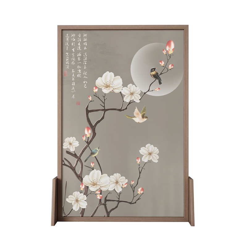 新中式屏风隔断客厅进玄关简约现代时尚卧室遮挡家用小户型座屏 樟子松80*180cm 整装