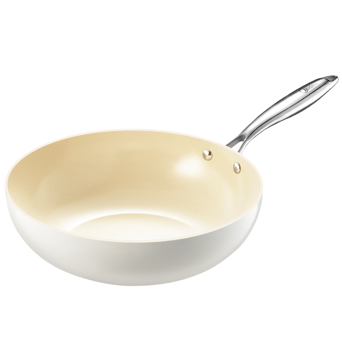 美的(Midea)水油刻度线 国标一级不粘 纳米钛陶瓷釉面 无氟 少油烟 燃磁通用 抑菌 CL32TC01D高清大图