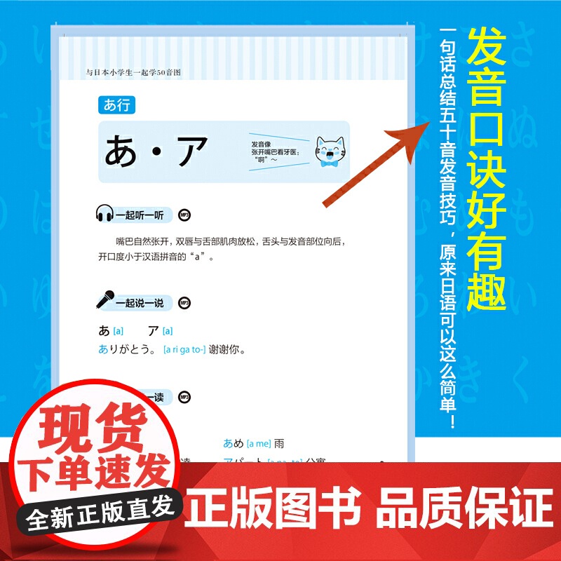 与日本小学生一起学50音图高清大图