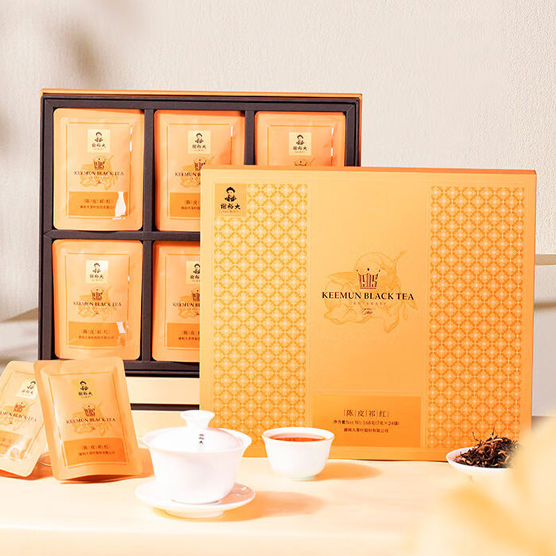 谢裕大红茶新会陈皮祁门毛峰茶陈皮祁红礼盒168g高清大图