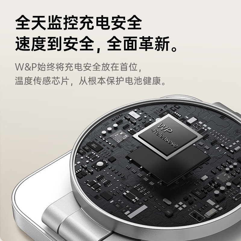 W&P 三合一磁吸无线充电器(基础款)F8 白色高清大图