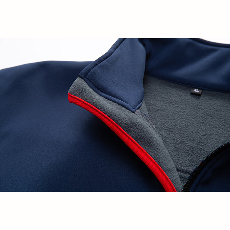 谋福 户外防水防风保暖冲锋衣 单层战术软壳夹克外套 (男女款-黑色) 2XL高清大图