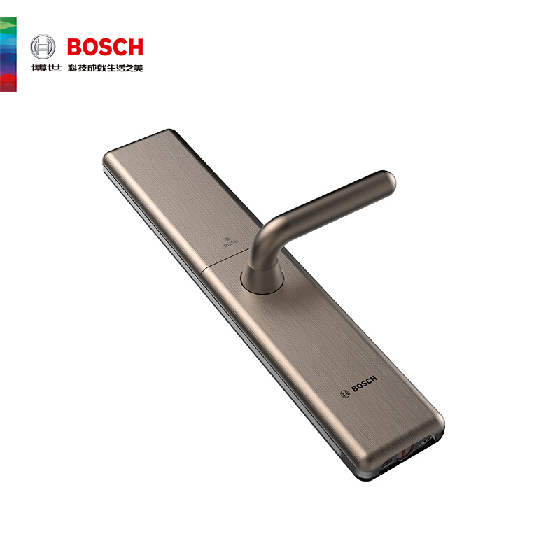 博世（BOSCH）ID80 指纹锁智能锁家用防盗门锁门禁指纹密码锁 C级锁芯自动滑盖门锁 琥珀金