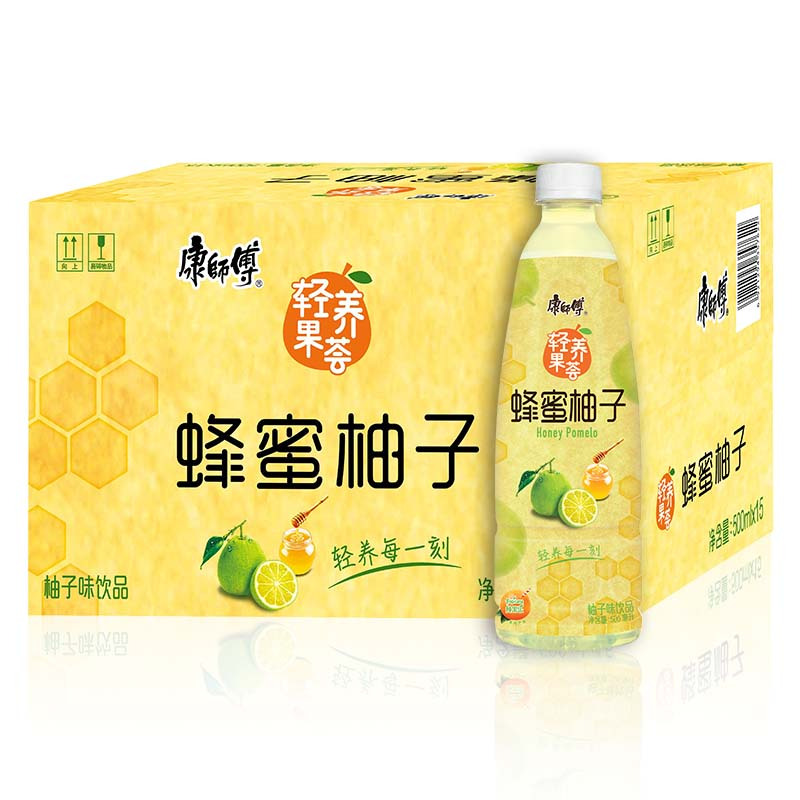 康师傅 蜂蜜柚子 柚子味饮品 500ml*15瓶