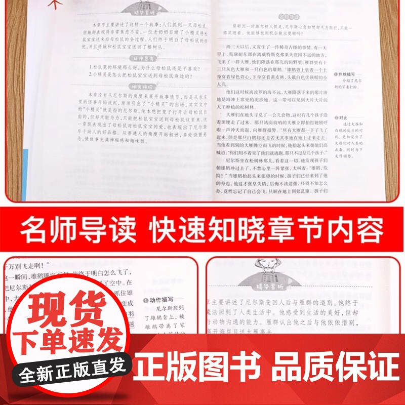 骑鹅旅行记尼尔斯骑鹅旅行记原著正版六年级下册必读的课外书老师完整快乐读书吧人民教育出版社小学生书籍米威尼斯企鹅历险记高清大图