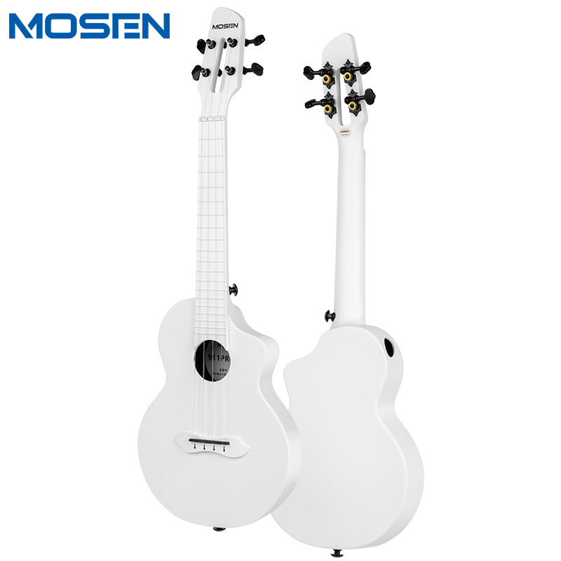 莫森(MOSEN)911PRO-WH尤克里里乌克丽丽ukulele碳纤维材质小吉他23英寸雅霜白