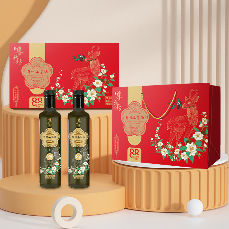 陇间柒月 暮秋坊有机山茶油 礼盒装500ml*2HC高清大图