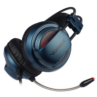 西伯利亚(XIBERIA)V10 电竞游戏耳机头戴式7.1声道重低音7彩发光电脑有线耳机耳麦 蓝色