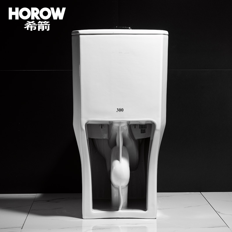 希箭卫浴/HOROW超漩虹吸瞬洁马桶抽水坐便器轻薄缓降盖板靠墙式安装 薄水箱马桶