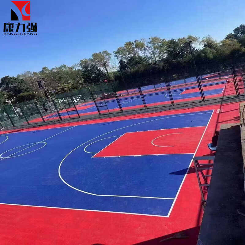 康力强悬浮地板篮球场羽毛球场地幼儿园室外专用防滑拼装运动地板高清大图
