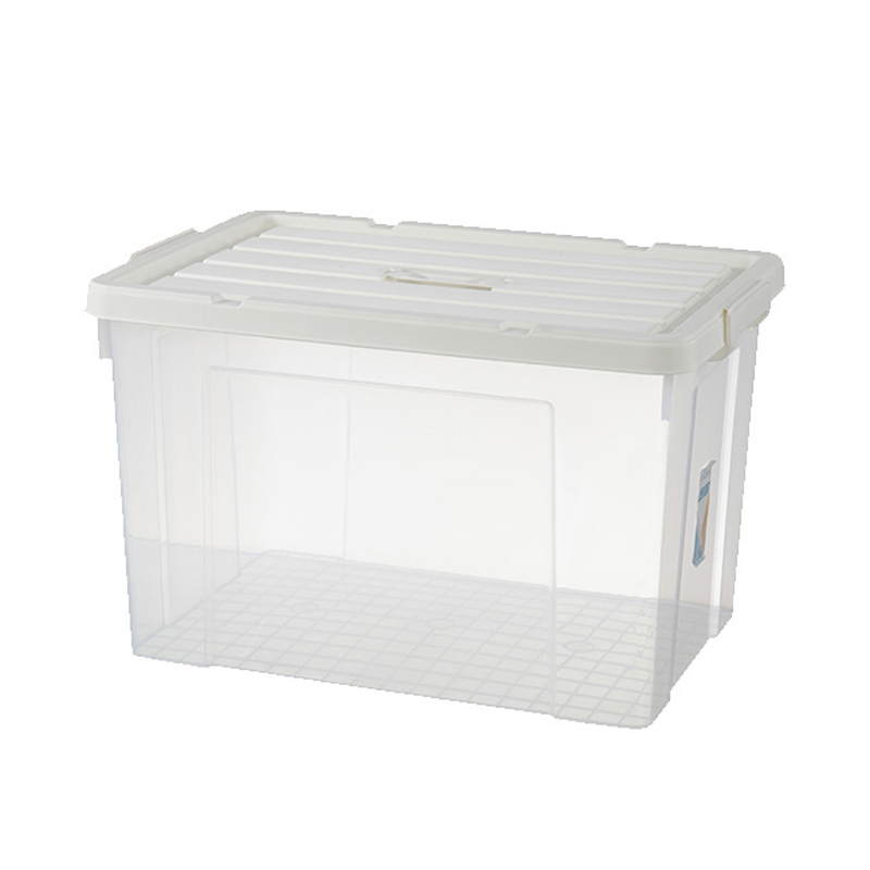 苏识 80L bai盖透明 防水防潮透明整理收纳箱 (计价单位:个) bai盖透明高清大图