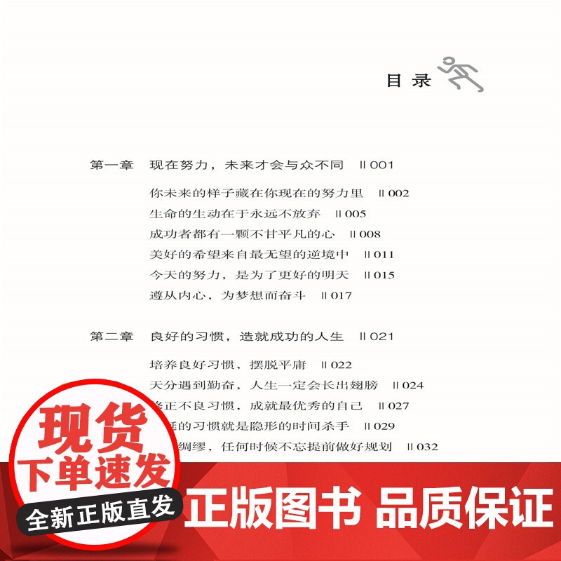 努力,让你看见更好的自己 现在的你努力,未来才会与众不同 自我激励励志书籍高清大图