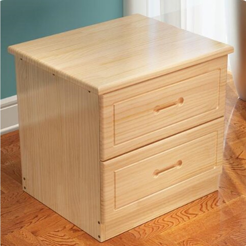 环杰床头柜实木卧室小柜子储物柜原木色