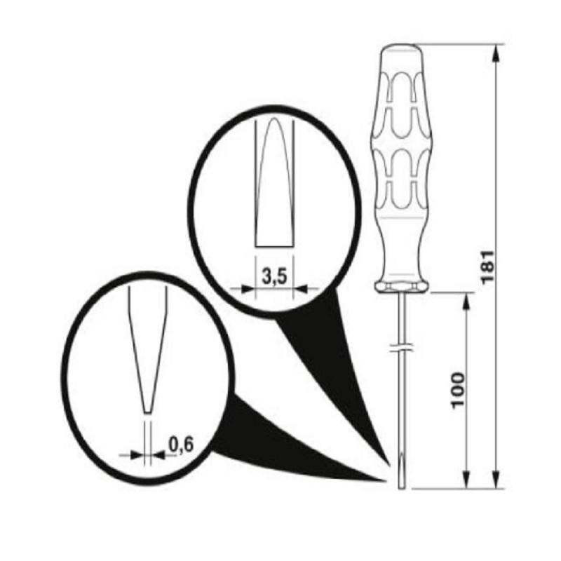 戎兴双亚 一字起子 362sd01 X 6*126mm