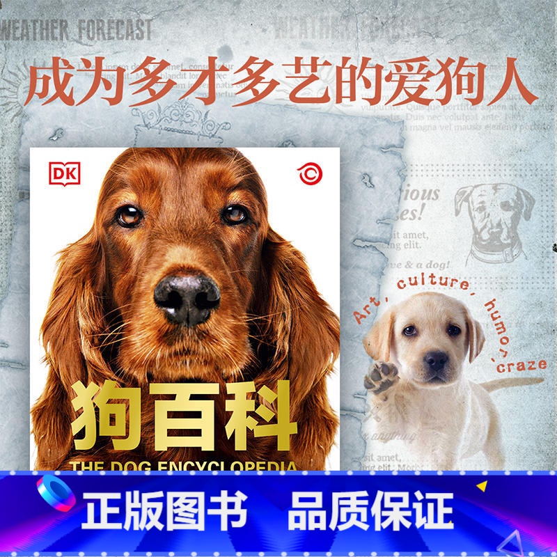 【正版】DK狗百科(精) 名犬百科 科学饲养 养狗全攻略书籍 宠物狗图鉴大全 懒人养宠速成手册 狗狗大百科 饲养狗狗书