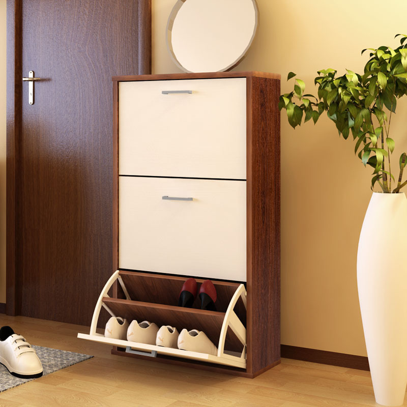 慧乐家泊雅特三门鞋柜白枫木色fnaj110132