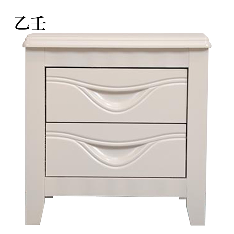 乙壬床头柜简约现代卧室床边储物柜升级款白色50*41*50cm