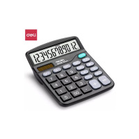 得力(deli) 837ES 双电源桌面办公计算器 12位大屏幕桌面计算机 办公 文具用品