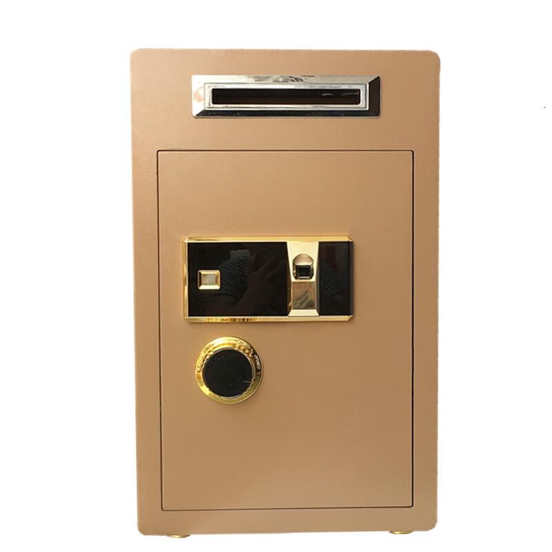 京狗全钢投币式保险柜收银报警超市钱箱办公酒店大型保险箱60cm高