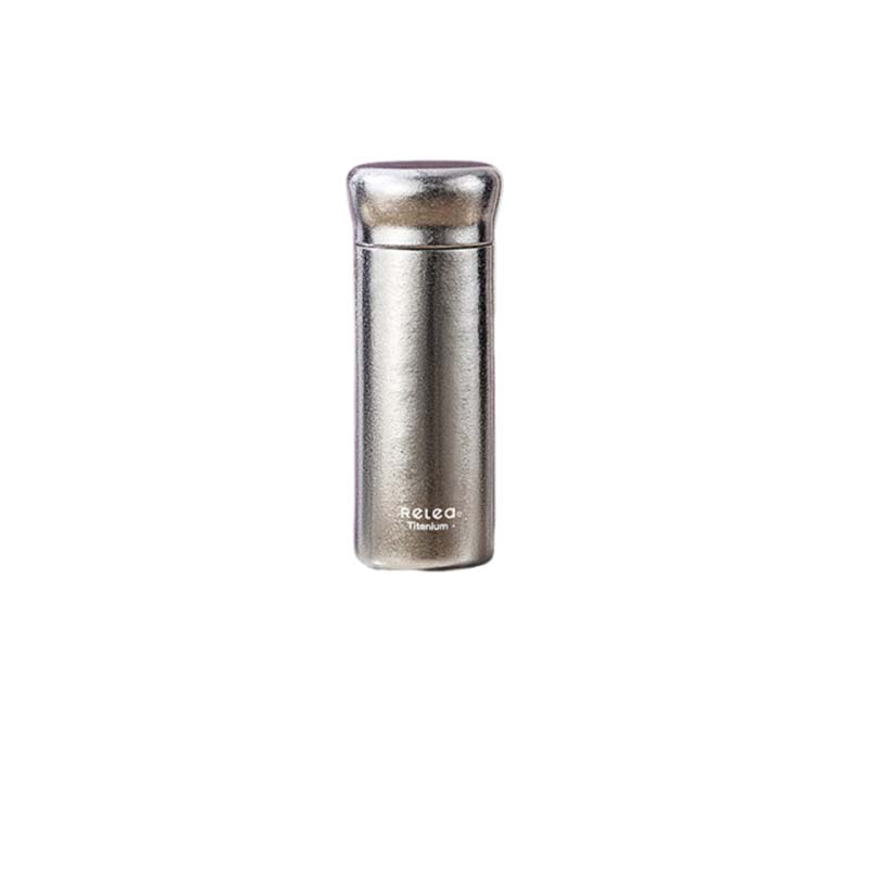 物生物 微微保温钛杯 迷你保温杯 茶水分离茶杯 200ml 初钛银 JV012550-0200 / 个