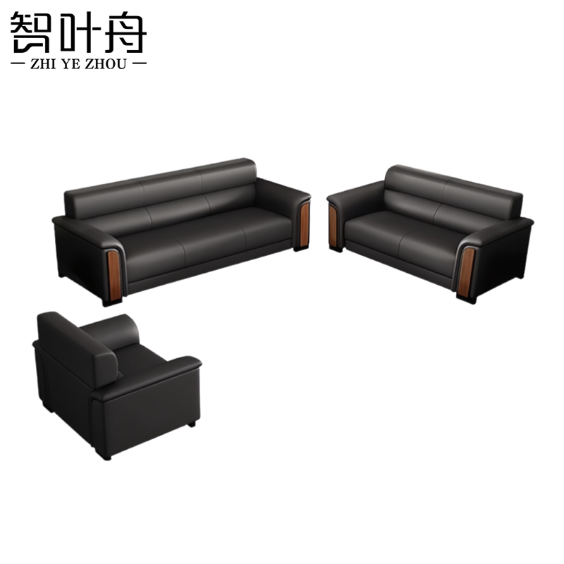 智叶舟接待沙发组合198*79*82cm(3+2+1)套高清大图