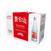 昆仑山 天然雪山矿泉水 高端矿泉水 350ml*12瓶 整箱装