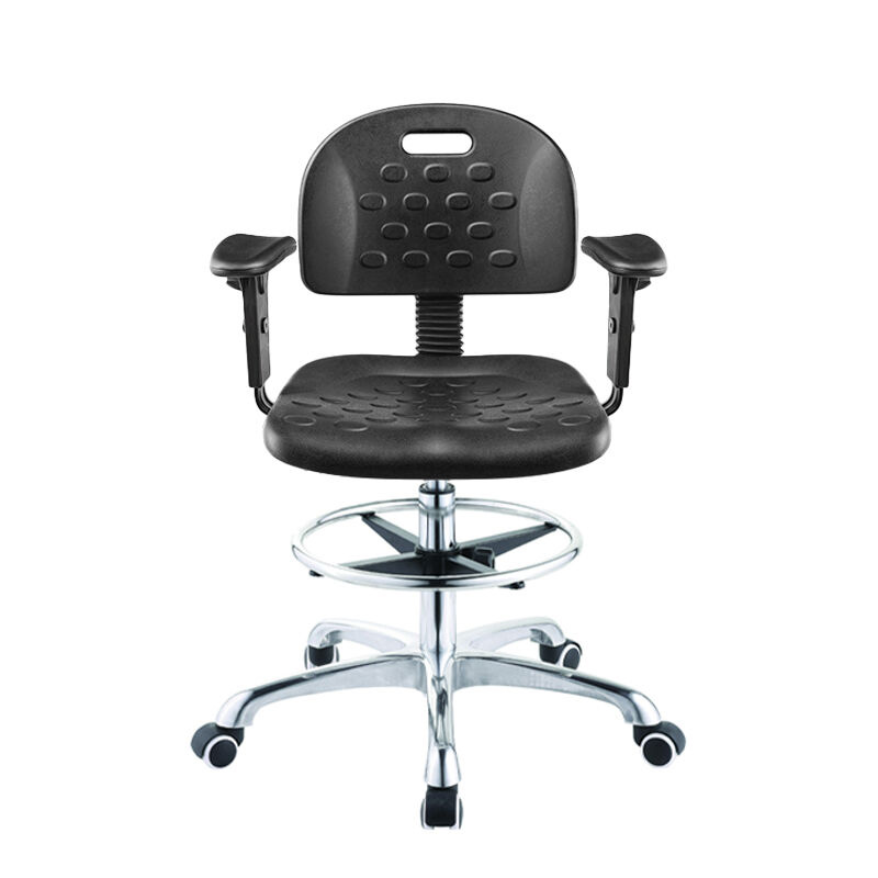 圣斯顿 防静电工作椅带扶手 S-CH19FS 455*470*935-1135mm 黑色 张高清大图