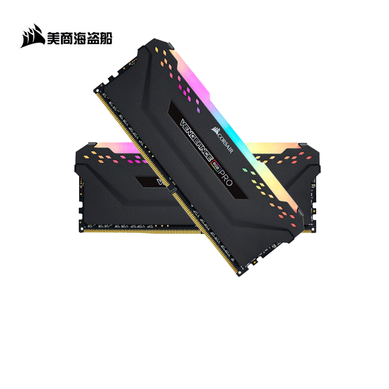 美商 海盗船(USCORSAIR) 64GB(16G×4连号)DDR4 3600 台式机内存条复仇者RGB PRO灯条高清大图