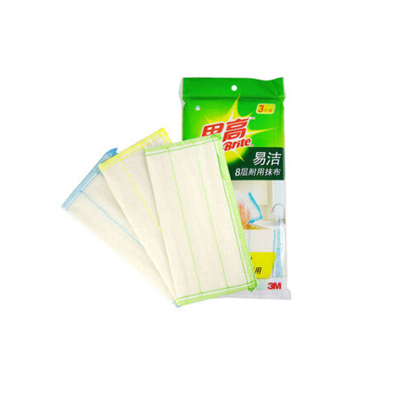 3M 易洁8层耐用抹布 3片装