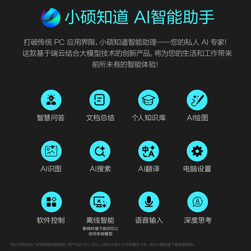 华硕(ASUS)无畏Pro16 酷睿版 16英寸AI轻薄笔记本电脑 酷睿Core9 270H 16GB内存 1TB固态 RTX5060 2.5K 黑高清大图