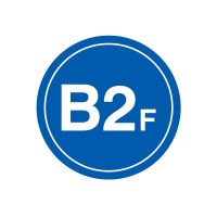 安赛瑞(SAFEWARE)楼层指示标识(B2F)Φ45cm 塑料板 YS