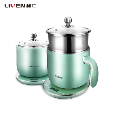 利仁(Liven)YSG-N1800A 养生锅(1-2人)学生锅多功能分体电煮锅宿舍锅蒸煮双层电热杯煮面锅迷你小火锅