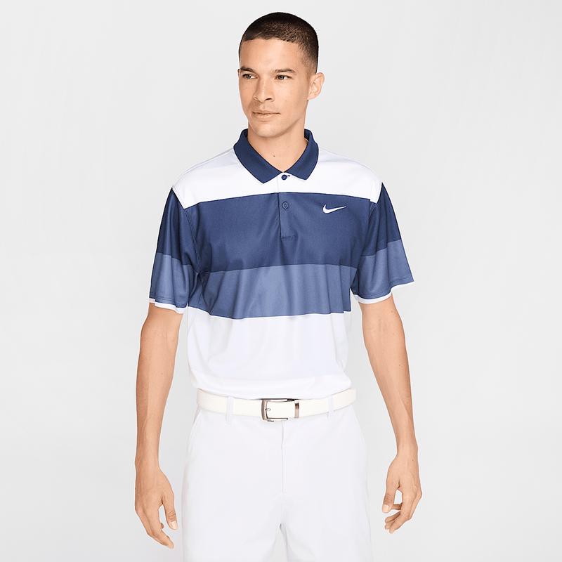 耐克(NIKE)运动POLO衫男款高尔夫透气速干排汗V领短袖休闲商务服 S Midnight_Navy/Wei_