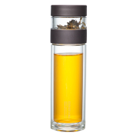 炊大皇(COOKER KING)智能玻璃杯 温显双层茶水分离杯300ml 男女通用轻巧便携创意高硼硅水杯ZM30A